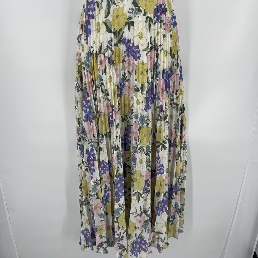 Jessica Simpson Floral Maxi SunDress Sz L Coquette Milkmaid Cottagecore Dainty - Picture 5 of 13